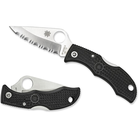 Spyderco 2024 Spyderco Ladybug 3 Lightweight Black Serrated SPY-LBKS3